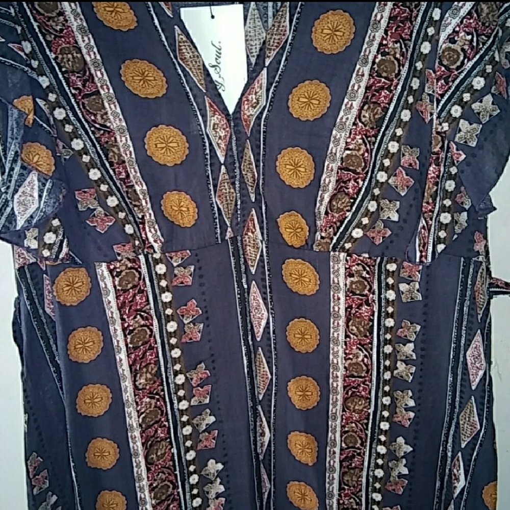 FREE SPIRIT MIDI DRESS|BOHO WRAP DRESS|MIDI DRESS - Picture 6 of 6